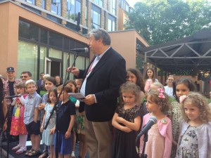 Alan Melchior med Carolineskolens børnekor Jødisk Kulturfestival 2016